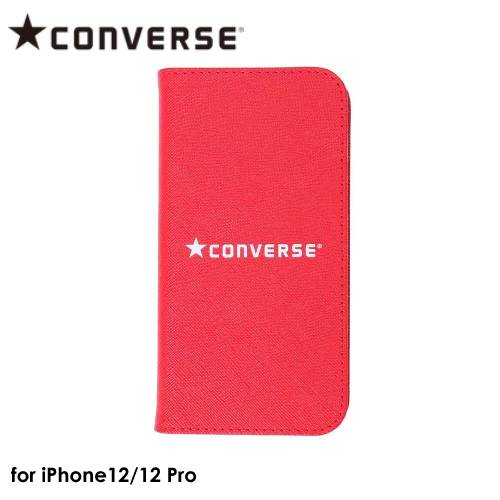 CONVERSE Logo PU Leather Book Type Case REDコンバース レッド アイフォンケース iphoneケース 手帳型ケース スマホケース ストリート オールスター CANVAS ALL STAR 4589676561986