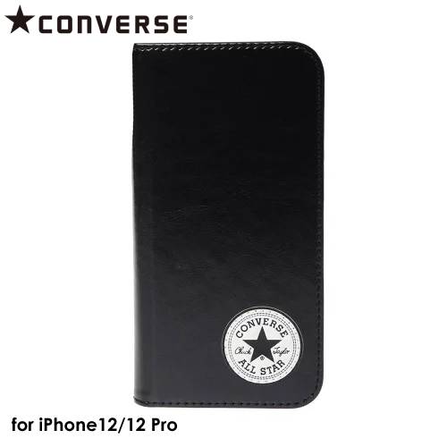 CONVERSE Uncle Patch PU Leather Book Type Case BLACKコンバース アイフォンケース iphoneケース 手帳型ケース スマホケース ストリート オールスター CANVAS ALL STAR 4589676562037