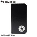 【あす楽 土日 祝日発送】CONVERSE Uncle Patch PU Leather Book Type Case BLACK【iPhone 12/12 Pro 対応】コンバース アイフォンケース iphoneケース 手帳型ケース スマホケース ストリート オールスター CANVAS ALL STAR 4589676562037