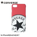 【24日20時からポイントUP お買い物マラソン あす楽発送】CONVERSE Big Circle Logo PU Leather Back Case （カードポケット付き）RED 【iPhone SE(2世代)(3世代)/8/7対応】コンバース レッド iphoneケース 背面ケース スマホケース ALL STAR 4589676562273