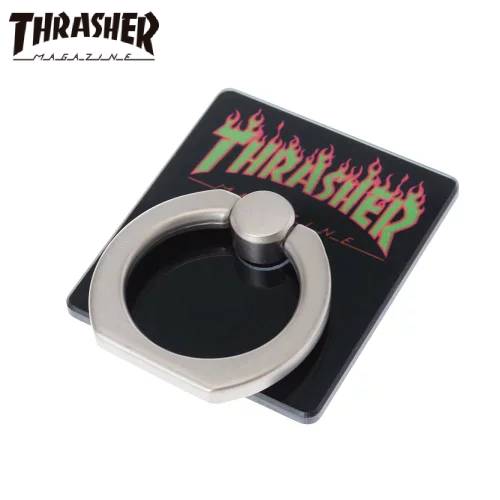 THRASHER スラッシャー FLAME MAGZINE Logo Smart Phone Ring BLK/FLAME2 バンカーリング スマホリング 落下防止 4589676562648