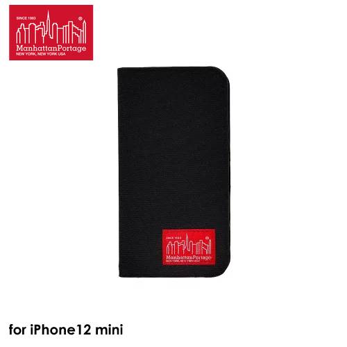 【あす楽 土日 祝日発送】Manhattan Portage CORDURA NYLON Book Type Case BLACK【iPhone 12 mini対応】マンハッタンポーテージ ケース アイフォンケース 手帳型 iphoneケース ブラック スマ…