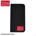 【あす楽 土日 祝日発送】Manhattan Portage CORDURA NYLON Book Type Case BLACK【iPhone 12/12 Pro 対応】マンハッタンポーテージ ケース 手帳型 アイフォンケース iphoneケース ストリート ブランド カード入れ 4589676563133