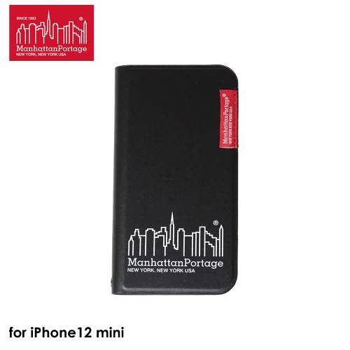 【あす楽 土日 祝日発送】Manhattan Portage PU LEATHER Book Type Case BLACK【iPhone 12 mini対応】マンハッタンポーテージ ケース アイフォンケース 手帳型 iphoneケース スマホケース スト…
