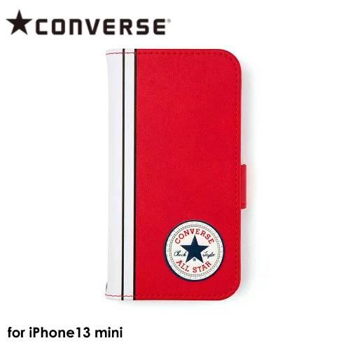 CONVERSE Uncle Patch&Stripes Book Type Case RED レッドアイフォンケース iphoneケース 手帳型ケース スマホケース ストリート オールスター CANVAS ALL STAR ロゴ 4589676563737