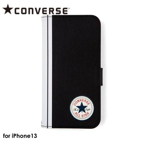 CONVERSE Uncle Patch&Stripes Book Type Case BLACKアイフォンケース iphoneケース 手帳型ケース スマホケース コンバース キャンバス オールスター CANVAS ALL STAR 4589676563751 