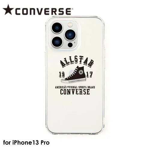 CONVERSE College Logo Hybrid Clear Back Case BLACKアイフォンケース iphoneケース 背面型ケース スマホケース コンバース キャンバス オールスター CANVAS ALL STAR