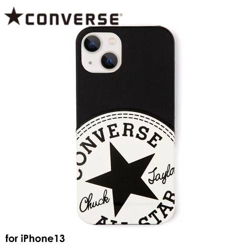 CONVERSE Big Circle Logo PU Leather Back Case BLACKアイフォンケース iphoneケース 背面ケース スマホケース コンバース オールスター CANVAS ALL STAR カードケース 4589676563959