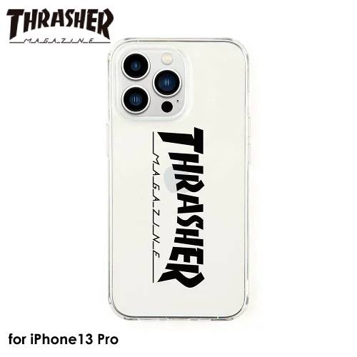 【4日20時からポイントUP! スーパーSALE あす楽発送】THRASHER Logo Hybrid Clear Case BLACK【iPhone 13 Pro対応】アイフォンケース iphoneケース 背面ケース スマホケース ストリート ブランド ベーシック スラッシャー クリア ブラック MAG ロゴ 4589676564093