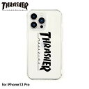 【あす楽 土日 祝日発送】THRASHER Logo Hybrid Clear Case BLACK【iPhone 13 Pro対応】アイフォンケース iphoneケース 背面ケース スマホケース ストリート ブランド ベーシック スラッシャー クリア ブラック MAG ロゴ 4589676564093