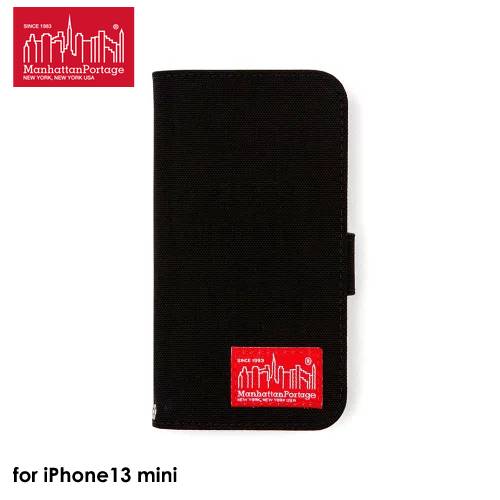 【あす楽 土日 祝日発送】Manhattan Portage CORDURA NYLON Book Type Case BLACK【iPhone 13 mini対応】マンハッタンポーテージ アイフォンケース iphoneケース 手帳型ケース スマホケース ス…