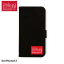 【あす楽、土日、祝日発送】 Manhattan Portage CORDURA NYLON Book Type Case BLACK【iPhone 13対応】マンハッタンポーテージ ケース ..