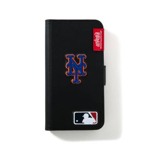 Manhattan Portage MLB Embroidery Book Type Case"NYM" BLACK マンハッタンポーテージ iphoneケース 手帳型ケース スマホケース 4589676566349 