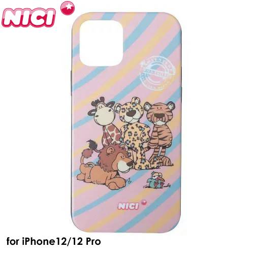 【9日20時からポイントUP お買い物マラソン あす楽発送】NICI Hybrid Back Case Wild Friends【iPhone 12/12 Pro 対応】iphoneケース スマホケース 背面型ケース ワイルドフレンズ ニキ アイフォンケース 人気 マスコット アニマル 動物 ギフト 4589676563522