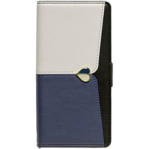 【あす楽、土日、祝日発送】【送料無料】NATURAL design iPhone13専用手帳型ケース JUDY Gray×Navy