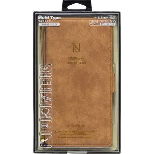 【あす楽、土日、祝日発送】NATURAL design マルチタイプ手帳型ケース L-size Style Natural Camel 4573491405082