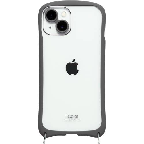 【あす楽、土日、祝日発送】NATURAL design iPhone14/iPhone13兼用背面型ケース i.Color Charcoal 4573491416422