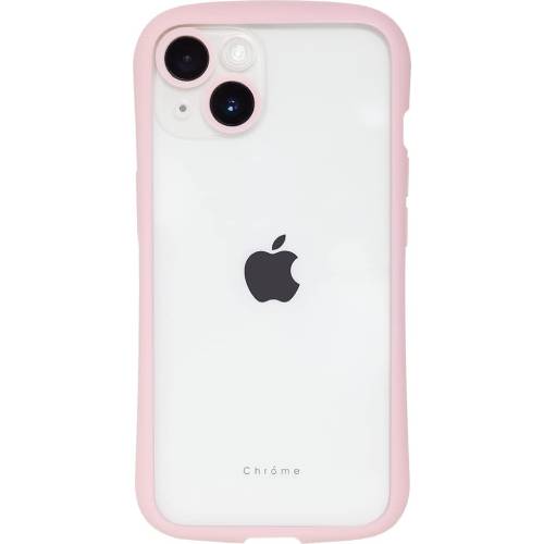 【あす楽、土日、祝日発送】NATURAL design iPhone14/iPhone13兼用背面型ケース Chrome-CLEAR Pink Gray 4573491417863