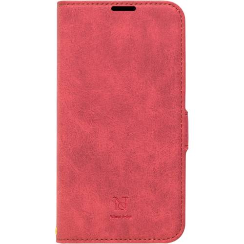 【あす楽、土日、祝日発送】NATURAL design iPhone12pro/12専用手帳型ケース Style Natural Red 4573491409783