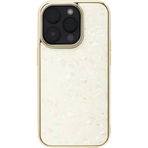 【あす楽 土日 祝日発送】UNiCASE iPhone14 Pro ケース Glass Shell Case ゴールド シェル風 背面 強化ガラス ハードケース 4573558550700