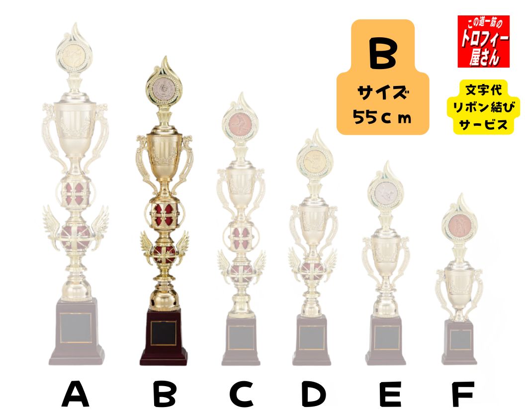 トロフィー 55cm 370g【レリーフ・金銀銅選べる♪:TV2007】【文字込価格です♪】★文字代無料★リボン代無料★