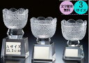 【送料無料】優勝カップ15.5cm（ガラス製：G4709A）★この道一筋のトロフィー屋さん自慢の彫刻無料★飾りリボン代込★【クリスタル】