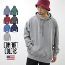 パーカー メンズ フーディー COMFORT COLORS コムフォートカラーズ スウェット トレーナー ユニセックス 無地 ピグメント染め オーバーサイズ ル...