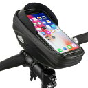 トップチューブバッグ スマホホルダー 自転車 防水 大容量 フレームバッグ バイクホルダー バイク バッグ スマホスタンド 取り付け簡単 小物入れ 収納袋 アウ...