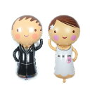 【マラソンSALE 10%OFF&5倍ポイント】ウェディングバルーンペアセット 結婚式 飾り付け Wedding バルーン 新郎新婦 結婚 受付 前撮り 披露宴 パーティー グッズ デコレーション アルミ バルーン 風船