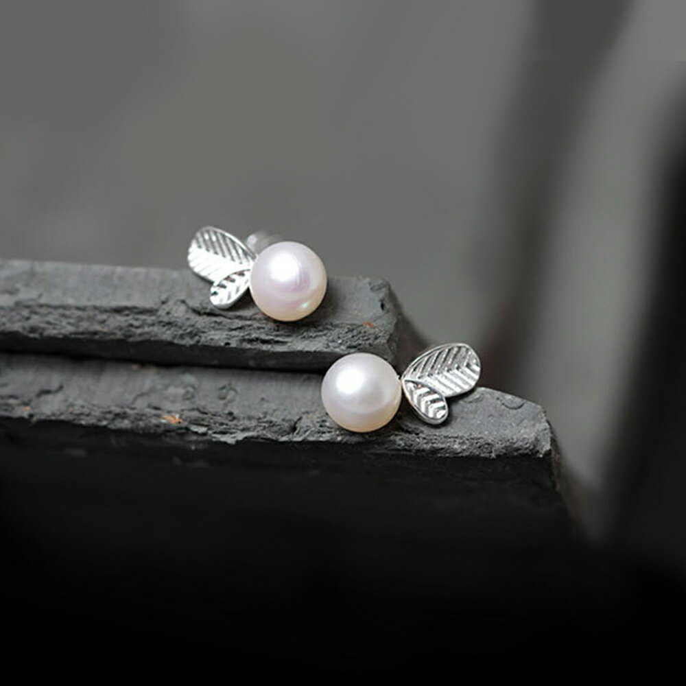 鉻 - 【マラソンSALE 全品10%OFF&5倍ポイント】レディース ピアス リーフ パール アクセサリー 真珠 シルバー925 silver925 シンプル 女性 大人 上品 結婚式 贈り物 ギフト 母の日 送料無料