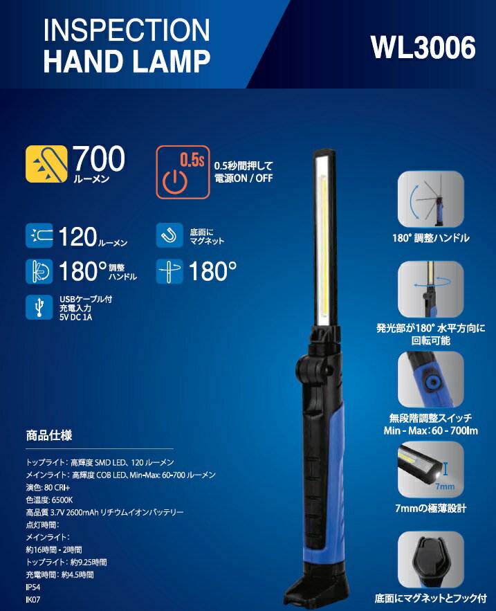 TAKENOW WL3006ڽżLED HAND LAMPLEDϥɥ