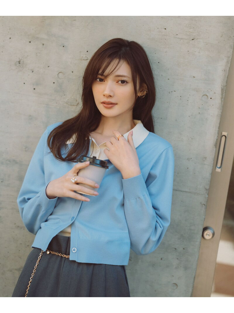 Rakuten - 【SALE／30%OFF】＜a/mie＞レイヤード風カーディガン 26SS PROPORTION BODY DRESSING プロポーションボディドレッシング トップス ニット ブルー【RBA_E】【送料無料】[Rakuten Fashion]