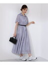 配色シャツワンピース PROPORTION BODY DRESSING プロポーションボディドレッシング ワンピース・ドレス ワンピース ベージュ ブラック ブ...