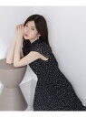 シフォン楊柳プリーツワンピース PROPORTION BODY DRESSING プロポーションボディドレッシング ワンピース・ドレス ワンピース ブラック ブ...