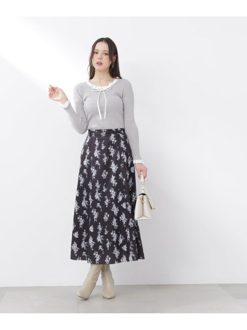 Rakuten - フラワープリントフレアスカート 26SS PROPORTION BODY DRESSING プロポーションボディドレッシング スカート その他のスカート ホワイト【送料無料】[Rakuten Fashion]