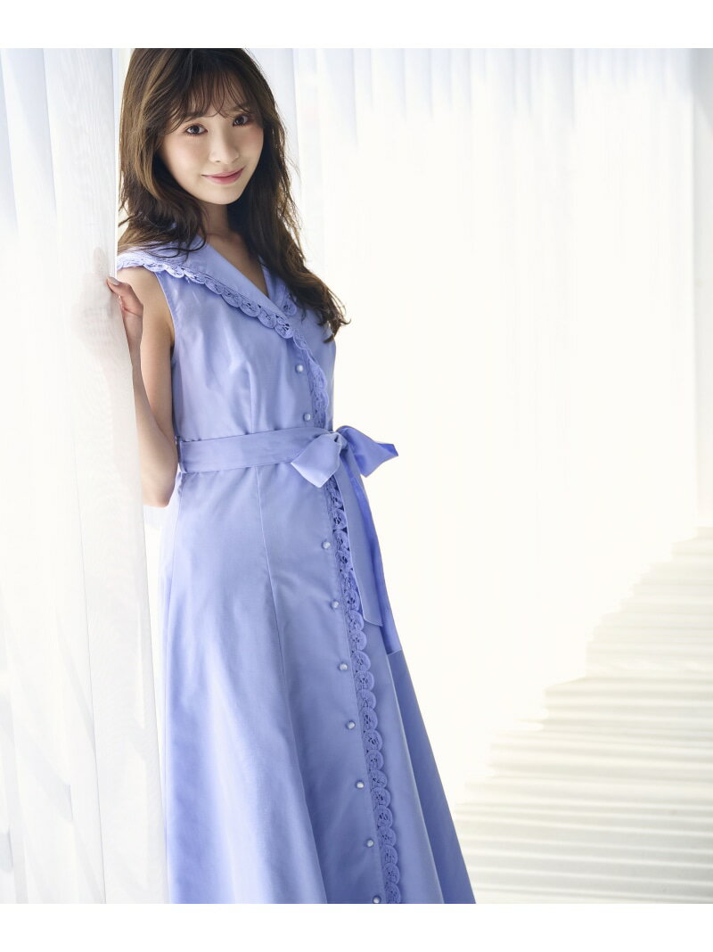 Rakuten - セーラーカラーレーストリムワンピース PROPORTION BODY DRESSING プロポーションボディドレッシング ワンピース・ドレス ワンピース ホワイト ネイビー ブルー イエロー【送料無料】[Rakuten Fashion]
