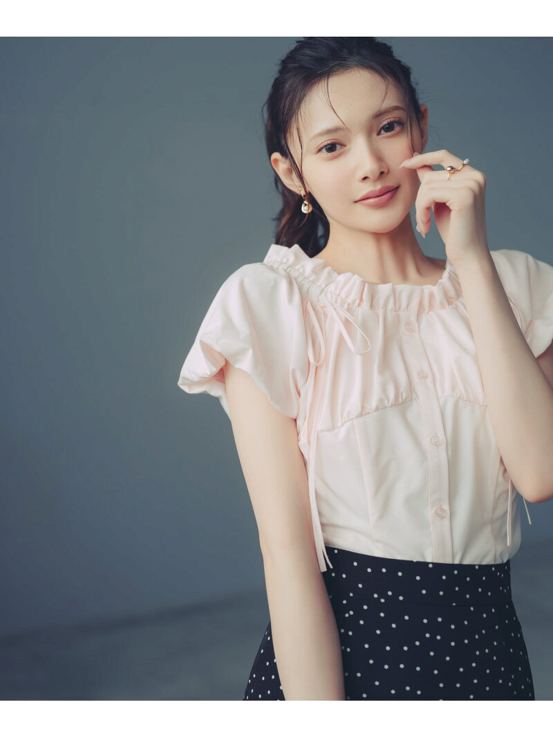 Rakuten - ＜青島心さんコラボ＞コラボオフショルリボンブラウス PROPORTION BODY DRESSING プロポーションボディドレッシング トップス シャツ・ブラウス ブラック ホワイト ピンク【送料無料】[Rakuten Fashion]