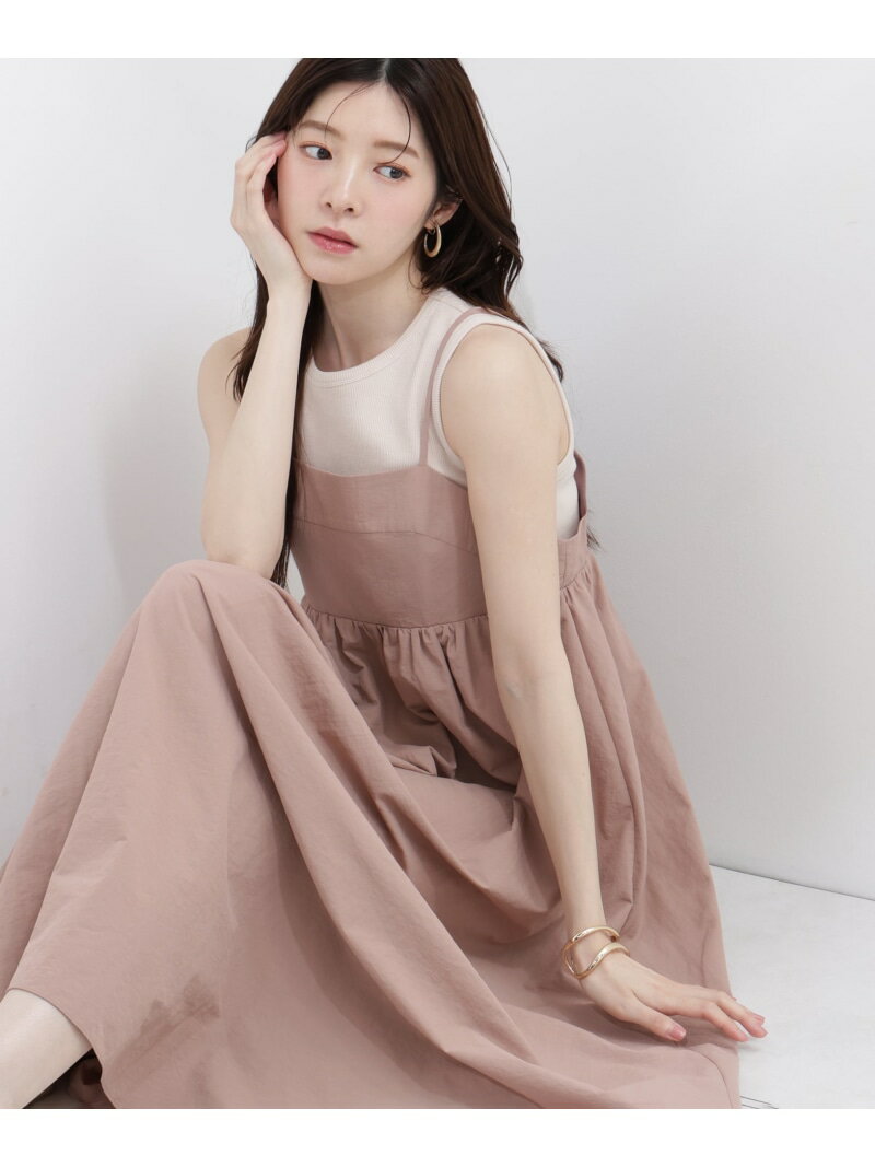 Rakuten - カットドッキングキャミワンピース PROPORTION BODY DRESSING プロポーションボディドレッシング ワンピース・ドレス ワンピース ホワイト ピンク【先行予約】*【送料無料】[Rakuten Fashion]