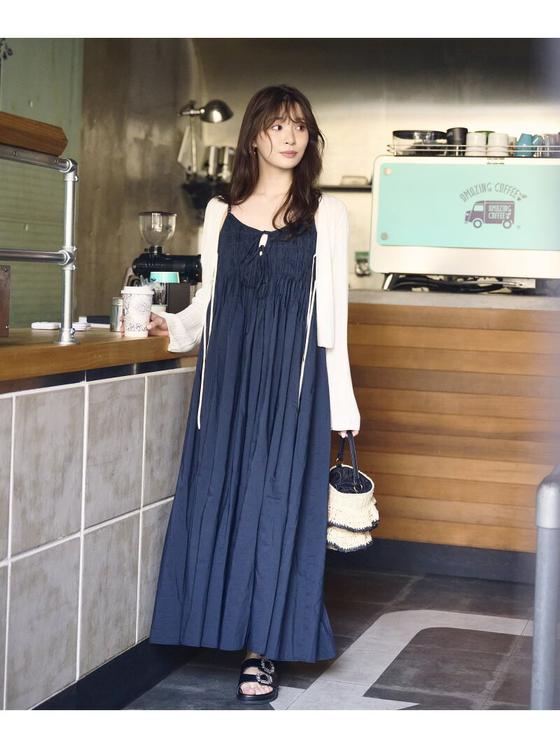 Rakuten - ＜a/mie＞タックキャミワンピース26SS PROPORTION BODY DRESSING プロポーションボディドレッシング ワンピース・ドレス ワンピース ネイビー ブラック【先行予約】*【送料無料】[Rakuten Fashion]