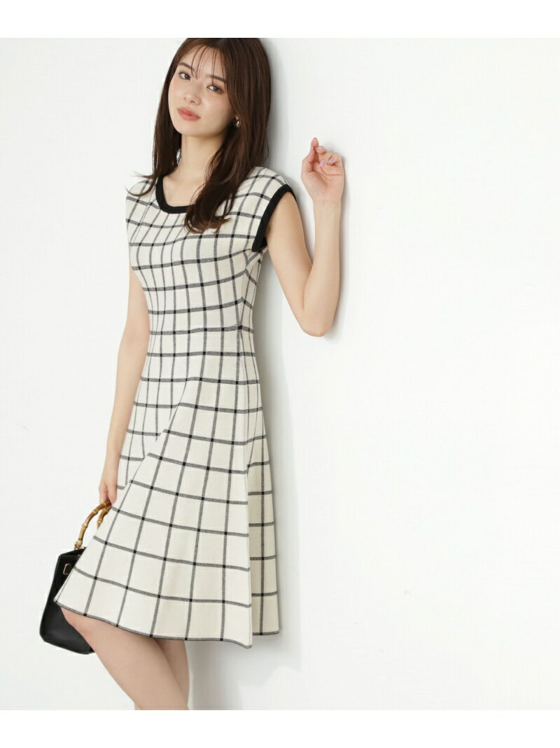 《EDIT COLOGNE》チェックミニワンピース PROPORTION BODY DRESSING プロポーションボディドレッシング ワンピース・ドレス ワンピース ホワイト【送料無料】[Rakuten Fashion]のサムネイル