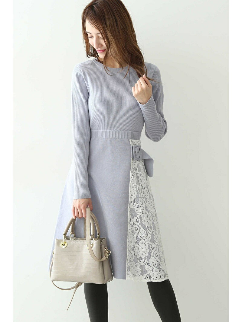 【SALE／60%OFF】◆サイドレースニットワンピース PROPORTION BODY DRESSING プロポーションボディドレッシング ワンピース・ドレス その他のワンピース・ドレス ブラウン ブルー グリーン【RBA_E】【送料無料】[Rakuten Fashion]