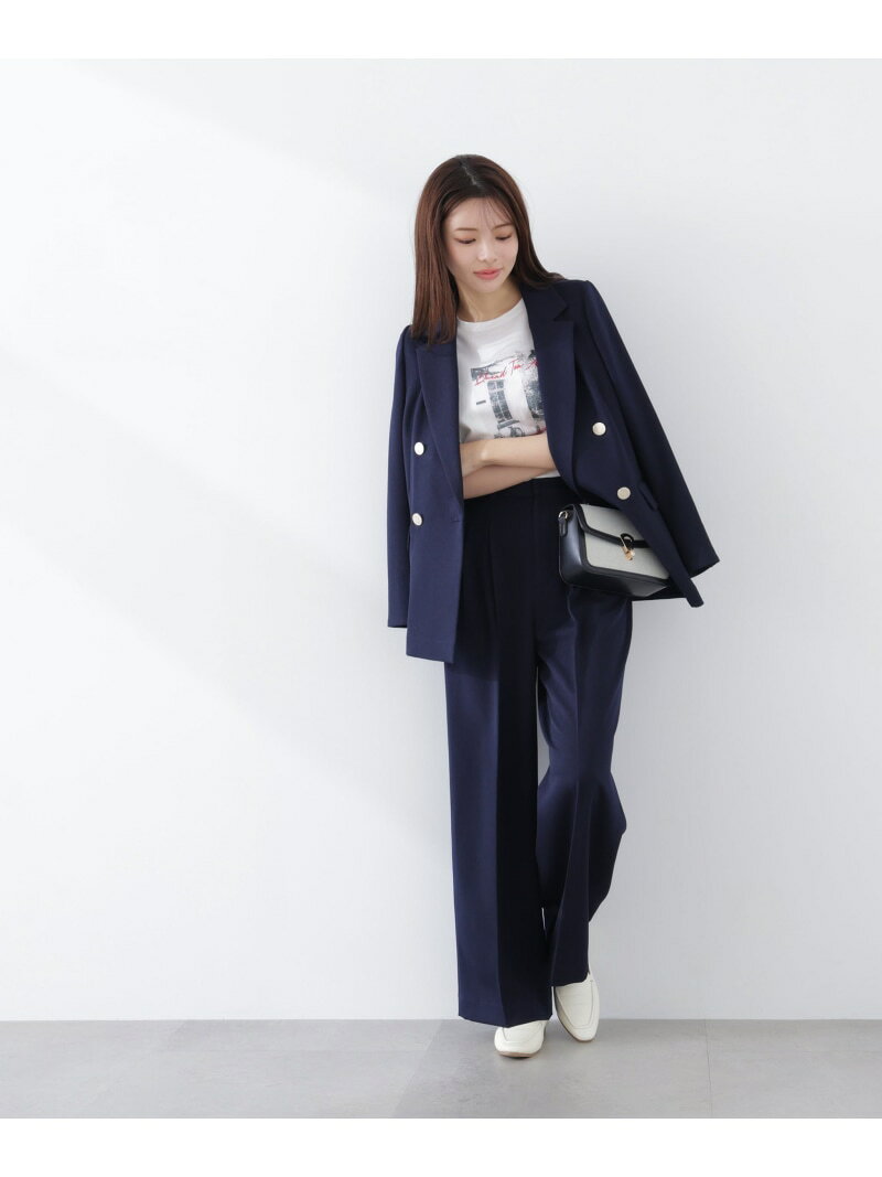 ＜セットアップ対応＞Wブレスト SETUP ワイドパンツ 26SS PROPORTION BODY DRESSING プロポーションボディドレッシング パンツ その他のパンツ ネイビー【先行予約】*【送料無料】[Rakuten Fashion]
