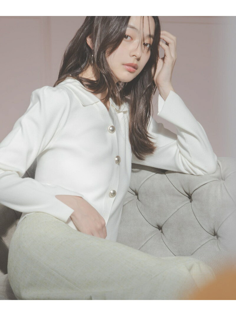Rakuten - 【SALE／10%OFF】＜ウォッシャブル/UV＞衿付き総針ニット PROPORTION BODY DRESSING プロポーションボディドレッシング トップス ニット ブルー グレー ベージュ【RBA_E】【送料無料】[Rakuten Fashion]