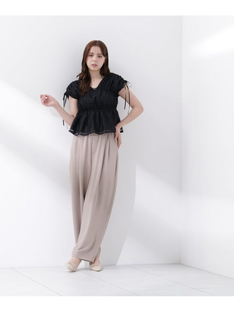 ＜a/mie＞イージーバレルパンツ PROPORTION BODY DRESSING プロポーションボディドレッシング パンツ その他のパンツ ベージュ ブラック【先行予約】*【送料無料】[Rakuten Fashion]