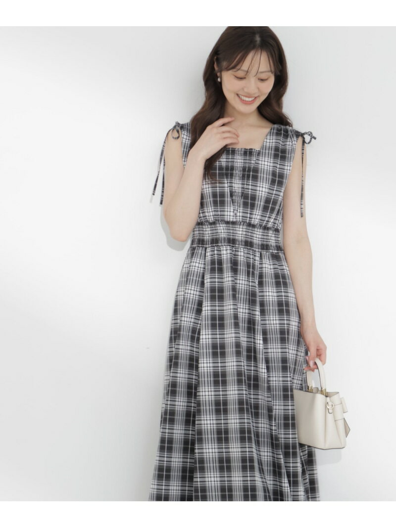 ショルダーリボンギャザーワンピース PROPORTION BODY DRESSING プロポーションボディドレッシング ワンピース・ドレス ワンピース レッド ブラック【先行予約】*【送料無料】[Rakuten Fashion]