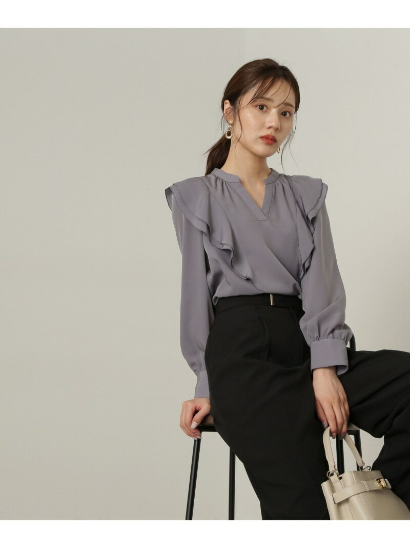 【SALE／30%OFF】オータムフリルブラウス24AW PROPORTION BODY DRESSING プロポーションボディドレッシング トップス シャツ・ブラウス パープル ブルー ホワイト【RBA_E】【送料無料】[Rakuten Fashion]のサムネイル