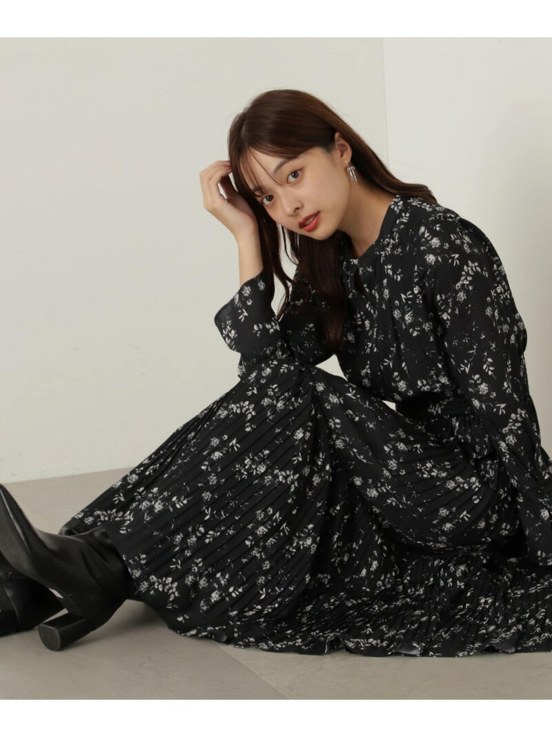 フラワープリントワンピース WEB限定カラー:ブラウン PROPORTION BODY DRESSING プロポーションボディドレッシング ワンピース・ドレス ワンピース ブラック ホワイト ブラウン ピンク【先行予約】*【送料無料】[Rakuten Fashion]のサムネイル