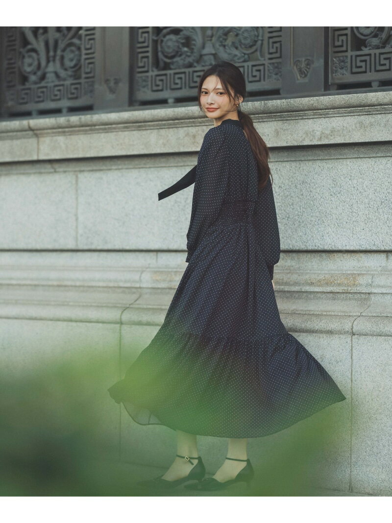 タイ付きウエストシャーリングワンピース PROPORTION BODY DRESSING プロポーションボディドレッシング..