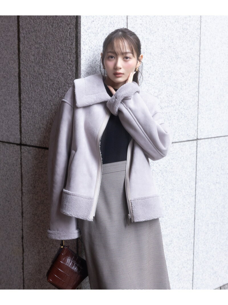 フェイクムートン 25AW PROPORTION BODY DRESSING プロポーションボディドレッシング ジャケット・アウター ブルゾン・ジャンパー グレー ベージュ【送料無料】[Rakuten Fashion]