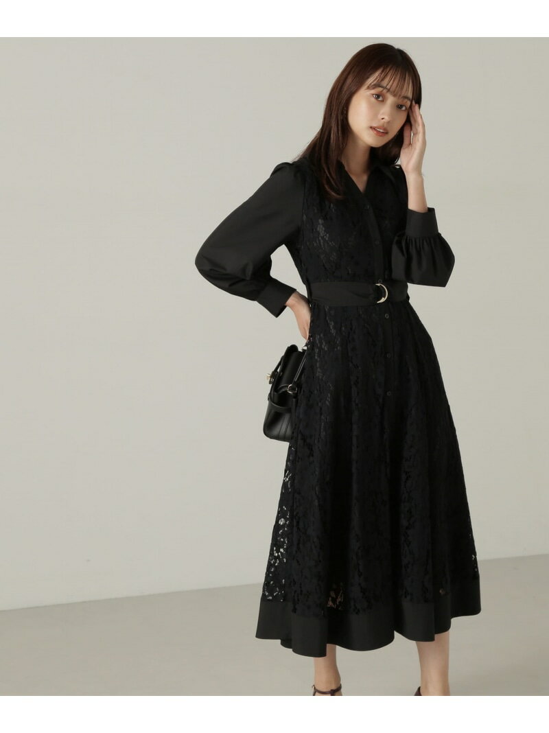 レースシャツワンピース24AW PROPORTION BODY DRESSING プロポーションボディドレッシング ワンピース・ドレス ワンピース ブラック ブラウン【送料無料】[Rakuten Fashion]のサムネイル